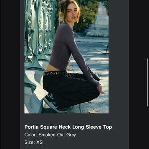 Garage Portia Square Neck Long Sleeve Top